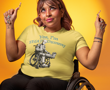 Load image into Gallery viewer, Injured Crash Test Dummy In Wheelchair — "Yes, I'm That Dummy" Graphic T-Shirt
