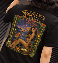 Load image into Gallery viewer, BBR: "Queen of the Cove" Tropical Vintage Pinup Tee
