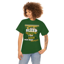 Load image into Gallery viewer, I Bleed Green and Gold - t-shirt - wildcats of Great Bridge - Green tee female
