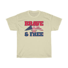 Load image into Gallery viewer, Brave and Free American Flag Eagle Tee
