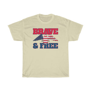 Brave and Free American Flag Eagle Tee