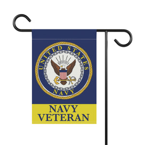 NAVY VETERAN GARDEN FLAG - reverse