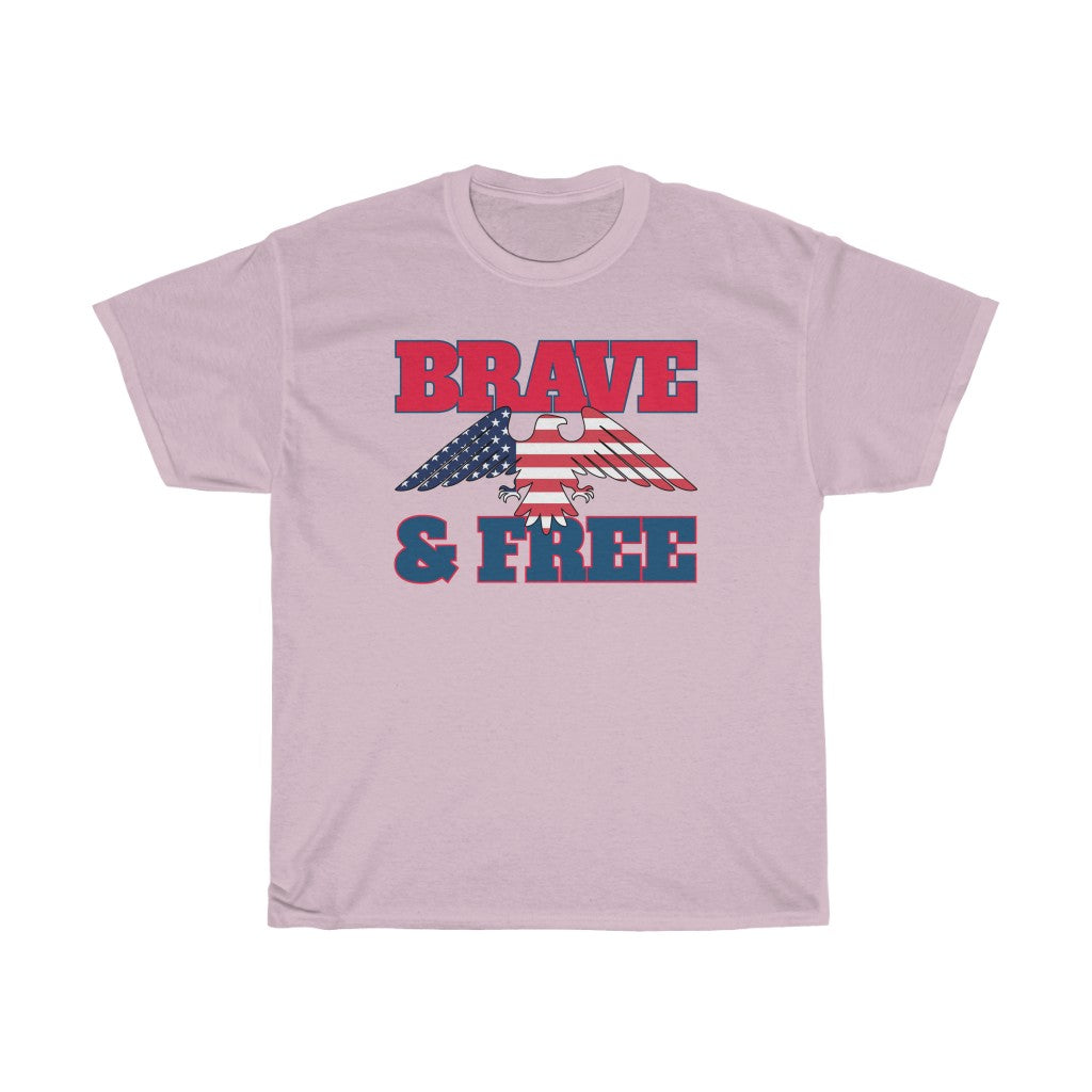 Brave and Free American Flag Eagle Tee