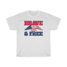 Load image into Gallery viewer, Brave and Free American Flag Eagle Tee
