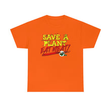 Load image into Gallery viewer, save a plant, eat meat t-shirt - orange
