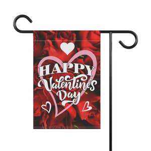 Happy Valentine's Day Garden Flag - left