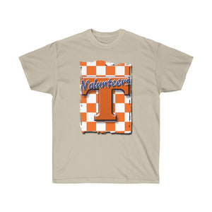 Orange Checkerboard T