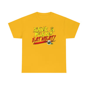 save a plant, eat meat t-shirt - orange