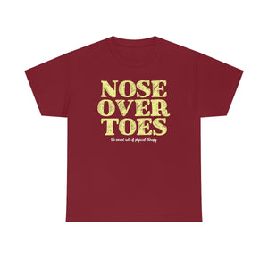 nose over toes - t-shirt - cardinal red