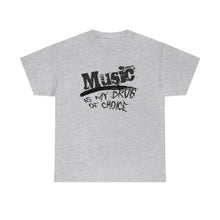 Load image into Gallery viewer, music is my drug t-shirt - ash
