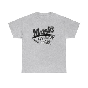 music is my drug t-shirt - ash