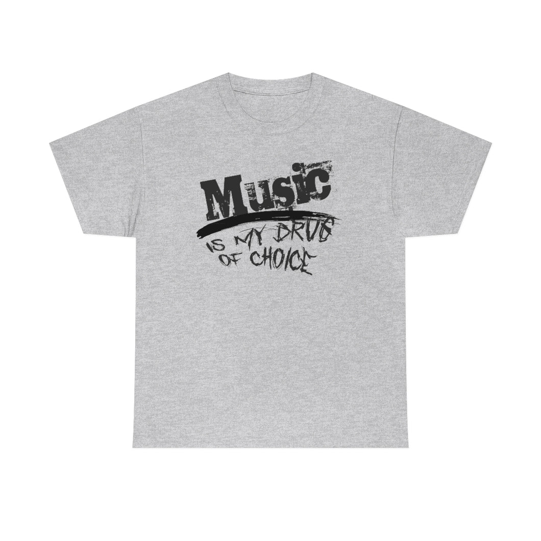 music is my drug t-shirt - ash