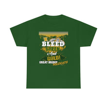 Load image into Gallery viewer, I Bleed Green and Gold - t-shirt - wildcats of Great Bridge - Green Tee
