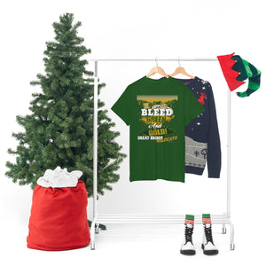 I Bleed Green and Gold - t-shirt - wildcats of Great Bridge - Green Christmas