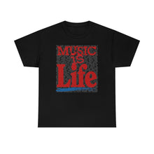 Load image into Gallery viewer, music is life t-shirt - black
