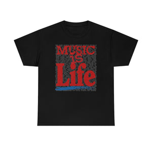 music is life t-shirt - black