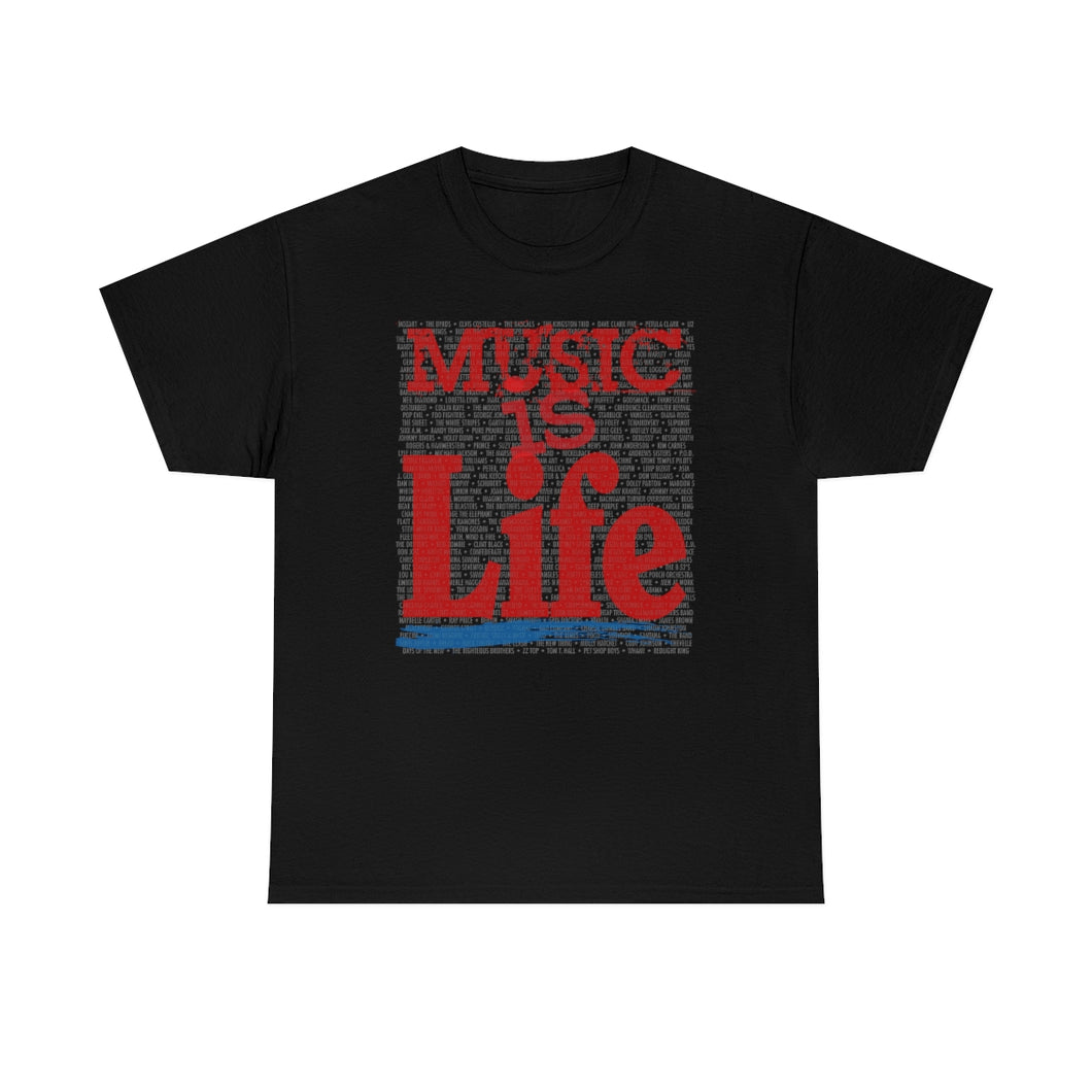 music is life t-shirt - black