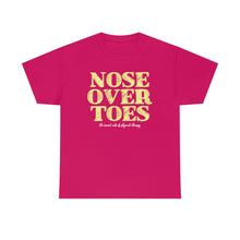 Load image into Gallery viewer, nose over toes - t-shirt - heliconia
