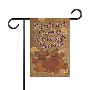 Friends and Cookies garden flag - right