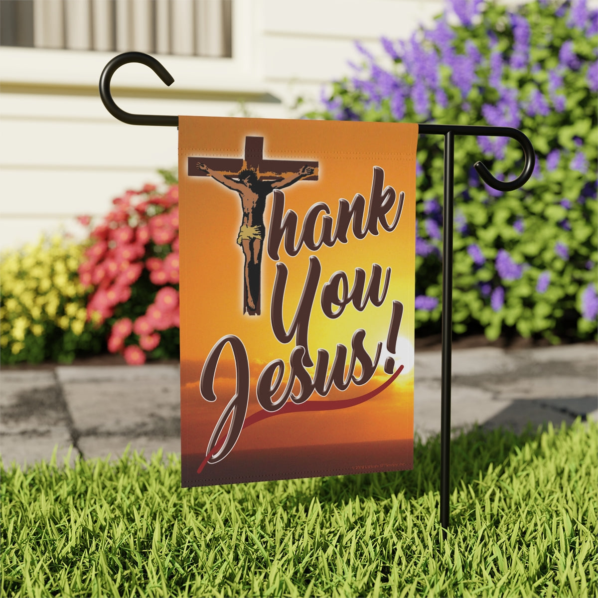 Thank You Jesus! Garden Flag – Red Door Design USA