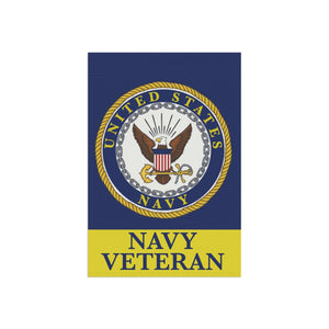 NAVY VETERAN GARDEN FLAG