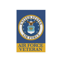 Load image into Gallery viewer, AIR FORCE VETERAN GARDEN FLAG -
