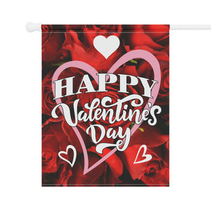 Happy Valentine's Day House Flag - left