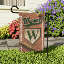 Load image into Gallery viewer, Baseball Monogram Garden Flag - model
