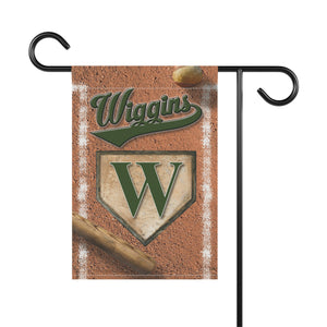 Baseball Monogram Garden Flag - left