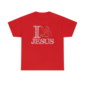 I Love Jesus Sign Language - red